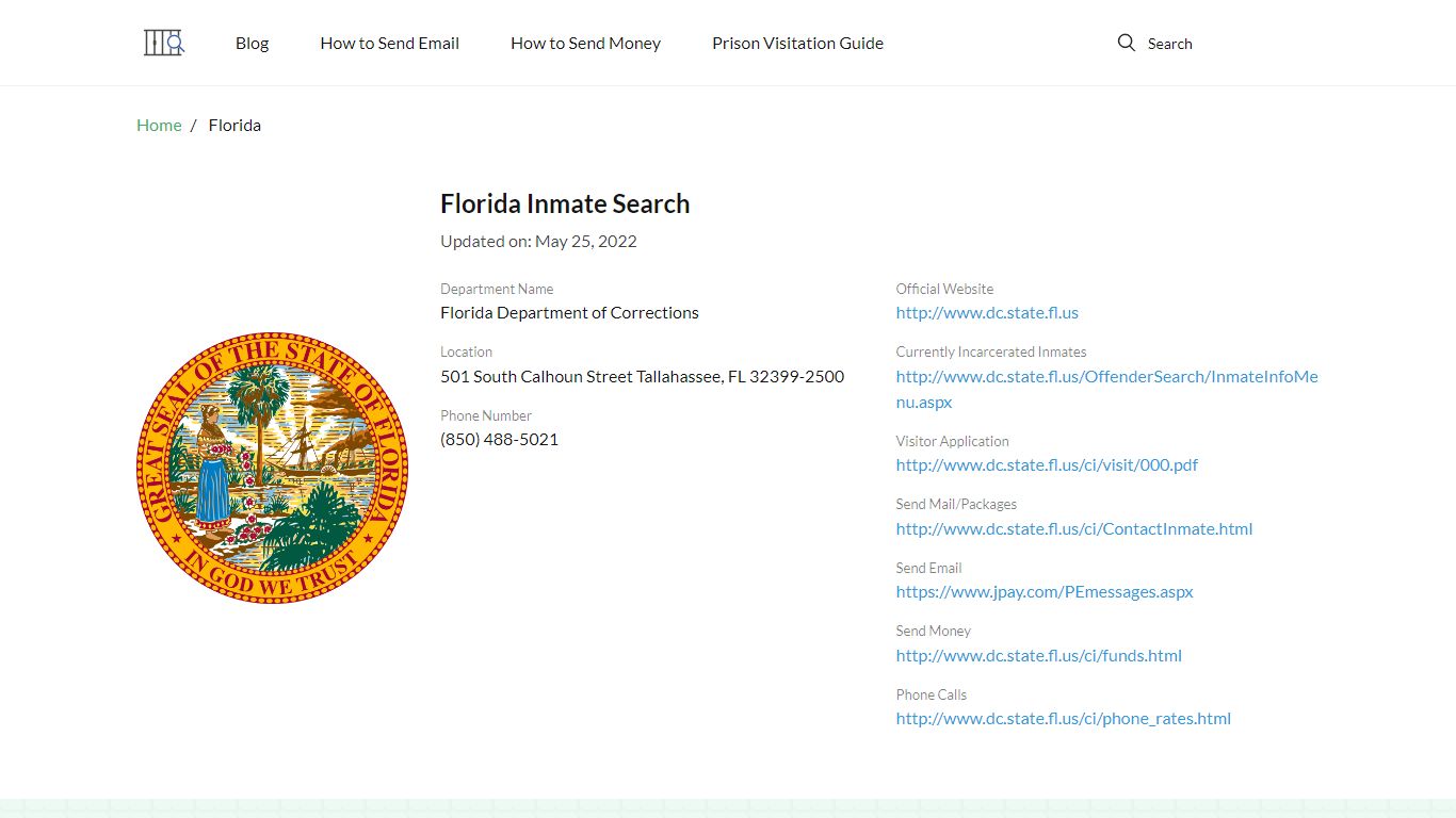 Florida Inmate Search – Florida Department of Corrections Offender Lookup